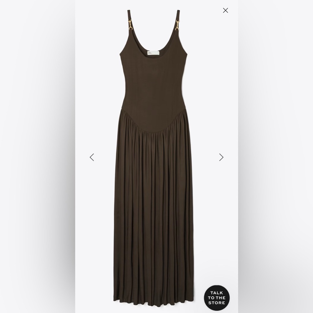 NWT Tory Burch Clip Tank Dress in Deep Chocolate